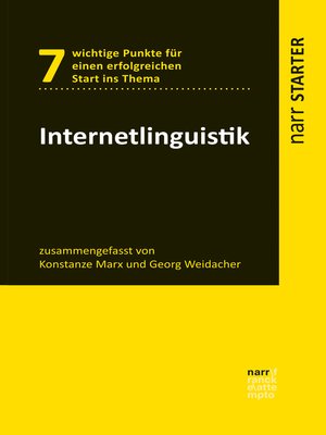 cover image of Internetlinguistik